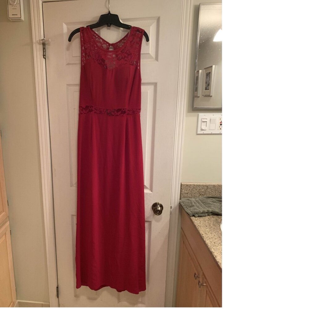 La Scala Red Formal Dress Evening Dress Size Large